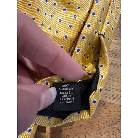 Nordstrom Men’s Shop Silk Tie, yellow and blue - Picture 5 of 5